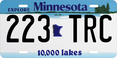 MN license plate 223TRC