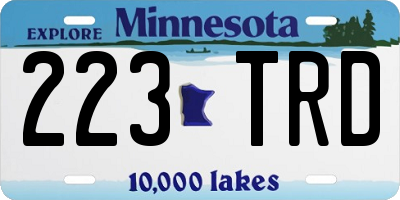 MN license plate 223TRD