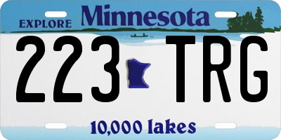 MN license plate 223TRG
