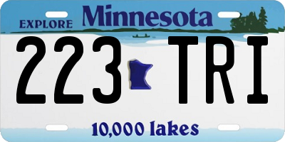 MN license plate 223TRI