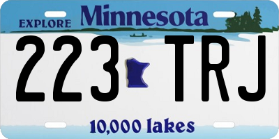 MN license plate 223TRJ