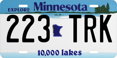 MN license plate 223TRK