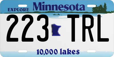 MN license plate 223TRL