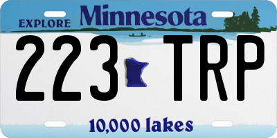 MN license plate 223TRP