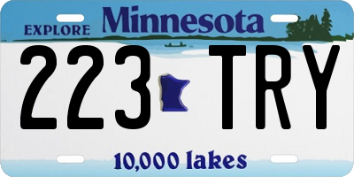 MN license plate 223TRY