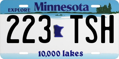 MN license plate 223TSH