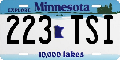 MN license plate 223TSI