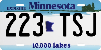 MN license plate 223TSJ