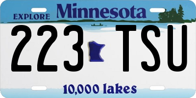 MN license plate 223TSU