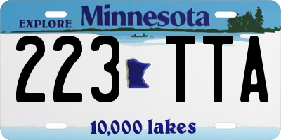 MN license plate 223TTA