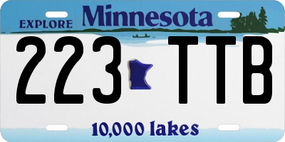 MN license plate 223TTB