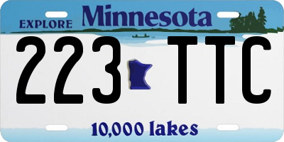 MN license plate 223TTC