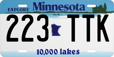 MN license plate 223TTK