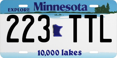 MN license plate 223TTL