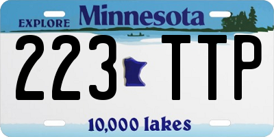 MN license plate 223TTP