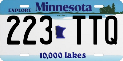 MN license plate 223TTQ
