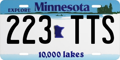 MN license plate 223TTS