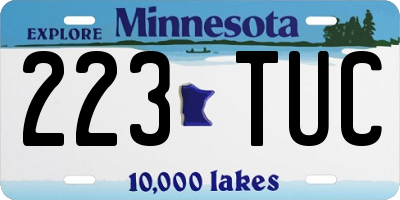 MN license plate 223TUC