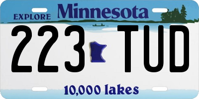 MN license plate 223TUD