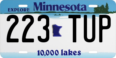 MN license plate 223TUP