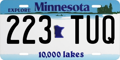 MN license plate 223TUQ