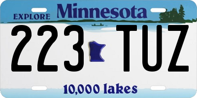 MN license plate 223TUZ
