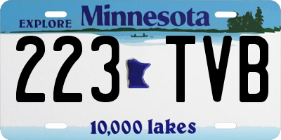 MN license plate 223TVB