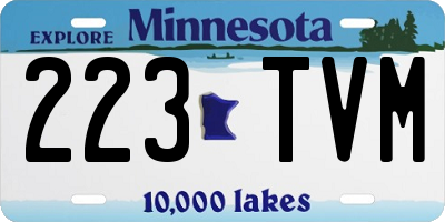 MN license plate 223TVM