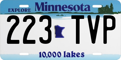 MN license plate 223TVP