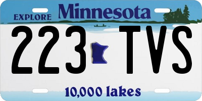 MN license plate 223TVS