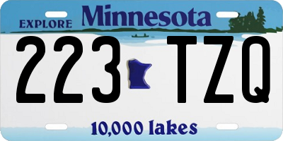 MN license plate 223TZQ