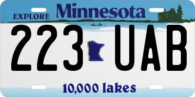 MN license plate 223UAB