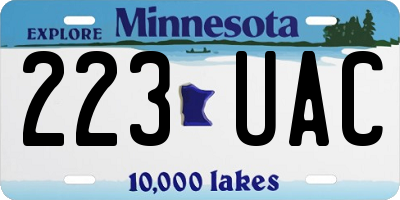 MN license plate 223UAC