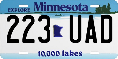 MN license plate 223UAD
