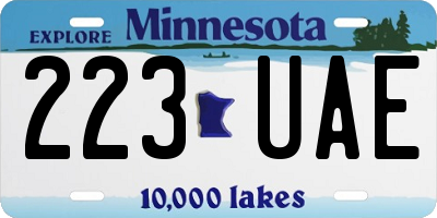 MN license plate 223UAE