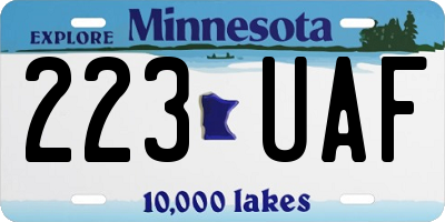 MN license plate 223UAF