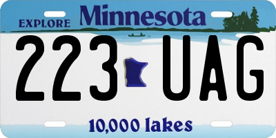 MN license plate 223UAG