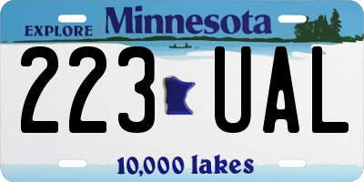 MN license plate 223UAL