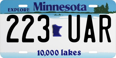 MN license plate 223UAR