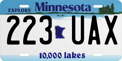 MN license plate 223UAX