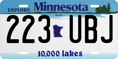 MN license plate 223UBJ