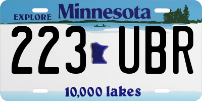 MN license plate 223UBR