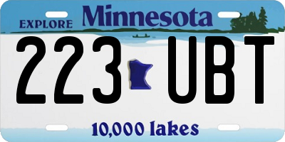 MN license plate 223UBT