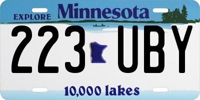 MN license plate 223UBY