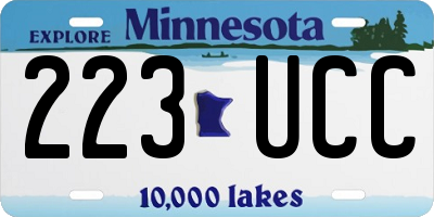 MN license plate 223UCC