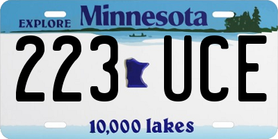 MN license plate 223UCE