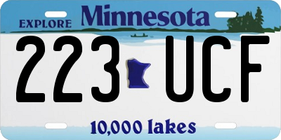 MN license plate 223UCF