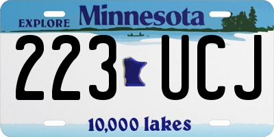 MN license plate 223UCJ