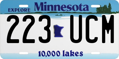 MN license plate 223UCM