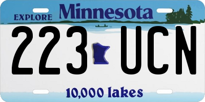 MN license plate 223UCN